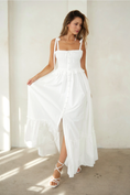 Load image into Gallery viewer, Juliet Button-Down Smocked Maxi Dress - Off-White