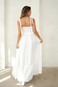 Load image into Gallery viewer, Juliet Button-Down Smocked Maxi Dress - Off-White