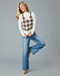 Load image into Gallery viewer, Addison Plaid V-Neck Sweater Vest - Coffee Check