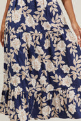 Load image into Gallery viewer, Alana Night Tropics Flowy Maxi Skirt - Navy/Cream