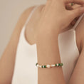 Load image into Gallery viewer, Alira Beaded Gemstone Gold Bracelet - Pink Rainbow, Green Rainbow