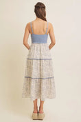 Load image into Gallery viewer, Aurora Knit Cami Floral Midi Dress - Slate Blue