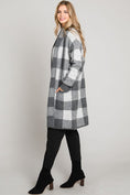 Load image into Gallery viewer, Autumn Buffalo Plaid Long Cardigan