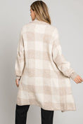 Load image into Gallery viewer, Autumn Buffalo Plaid Long Cardigan