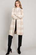 Load image into Gallery viewer, Autumn Buffalo Plaid Long Cardigan