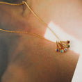 Load image into Gallery viewer, Bea Rainbow Gemstone Pendant Necklace - Gold