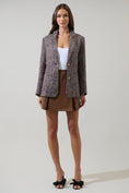 Load image into Gallery viewer, Bethany Tweed Oversized Blazer - Brown/Blue