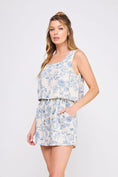 Load image into Gallery viewer, Allie Floral Square Neck Romper - Blue Blossom