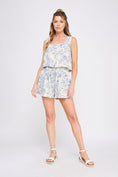 Load image into Gallery viewer, Allie Floral Square Neck Romper - Blue Blossom