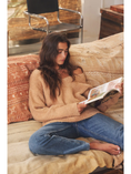 Load image into Gallery viewer, Breanna Teddy V-Neck Sweater - Camel