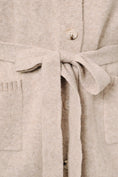 Load image into Gallery viewer, Colbie Button Down Front Tie Knit Cardigan - Oatmeal