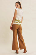 Load image into Gallery viewer, Charlie Cable Knit Sweater Tank - Cream/Sage