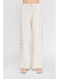 Load image into Gallery viewer, Paloma Crochet Linen Blend Pants - Natural