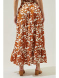 Load image into Gallery viewer, Daniella Floral Flowy Maxi Skirt - Cream/Brown