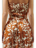 Load image into Gallery viewer, Daniella Caramel Floral Pleated Tube Top - Cream/Brown