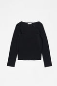 Load image into Gallery viewer, Darcie Sweetheart Long Sleeve Top - Black