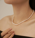 Load image into Gallery viewer, Diana Freshwater Pearl Double Layer Necklace - Gold/Pearl