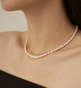 Load image into Gallery viewer, Diana Freshwater Pearl Double Layer Necklace - Gold/Pearl