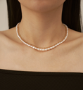 Load image into Gallery viewer, Diana Freshwater Pearl Double Layer Necklace - Gold/Pearl