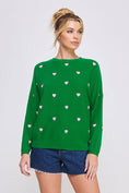 Load image into Gallery viewer, Elle Soft Dolman Sweater - Green, Pink
