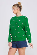 Load image into Gallery viewer, Elle Soft Dolman Sweater - Green, Pink