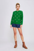 Load image into Gallery viewer, Elle Soft Dolman Sweater - Green, Pink