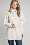 Load image into Gallery viewer, Elsa Corduroy Shirt Jacket - Cream