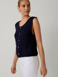 Load image into Gallery viewer, Eve Chunky Button Sweater Vest - Navy