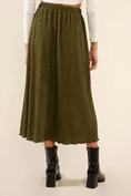 Load image into Gallery viewer, Gia Midi A-Line Pleated Skirt - Olive
