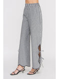 Load image into Gallery viewer, Stevie Gingham Scalloped Pants - Black/White