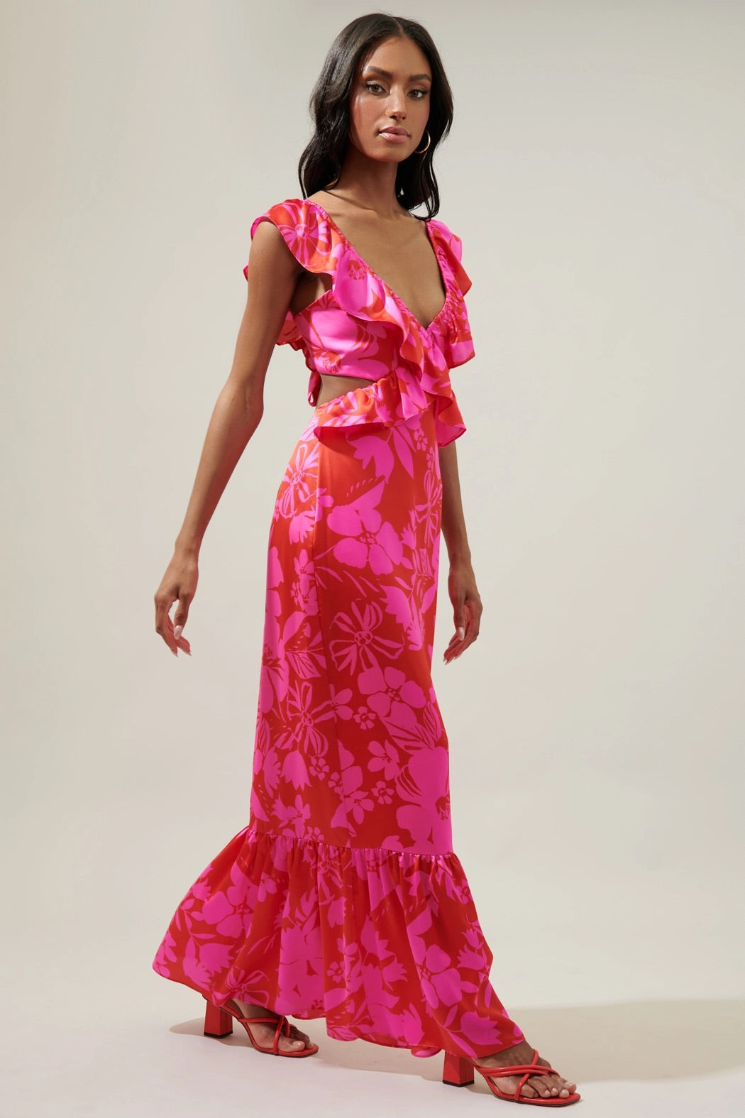 gisele maxi dress Gisele Floral Cut Out Mermaid Maxi Dress