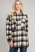 Load image into Gallery viewer, Harlowe Soft-Brushed Plaid Shirt Jacket