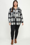 Load image into Gallery viewer, Harlowe Soft-Brushed Plaid Shirt Jacket