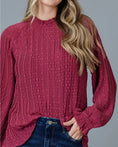 Load image into Gallery viewer, Holly Pleated Ruffle Top - Wine