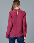 Load image into Gallery viewer, Holly Pleated Ruffle Top - Wine