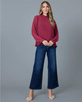 Load image into Gallery viewer, Holly Pleated Ruffle Top - Wine