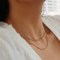 Load image into Gallery viewer, Iris Rainbow Beaded Necklace - Gold/Rainbow