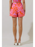 Load image into Gallery viewer, Jaclyn Retro Geo Wrap Mini Skort- Orange/Magenta