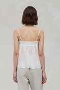 Load image into Gallery viewer, Jasmine Smocked Eyelet Tank - Off White