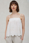 Load image into Gallery viewer, Jasmine Smocked Eyelet Tank - Off White