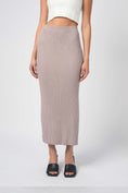 Load image into Gallery viewer, Jolene Ribbed Knit Pencil Skirt - Dusty Lavender