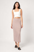 Load image into Gallery viewer, Jolene Ribbed Knit Pencil Skirt - Dusty Lavender