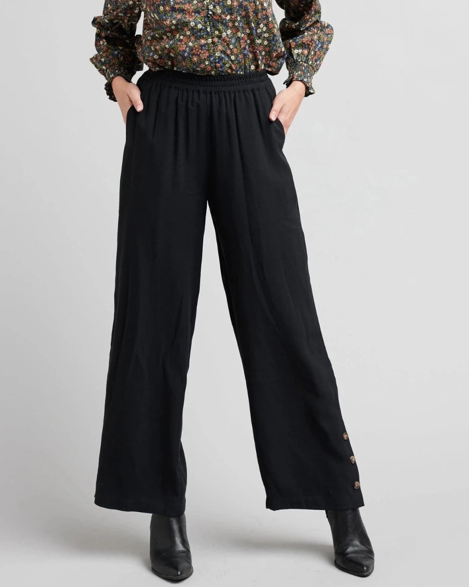 Keaton Wide Leg Pants - Black