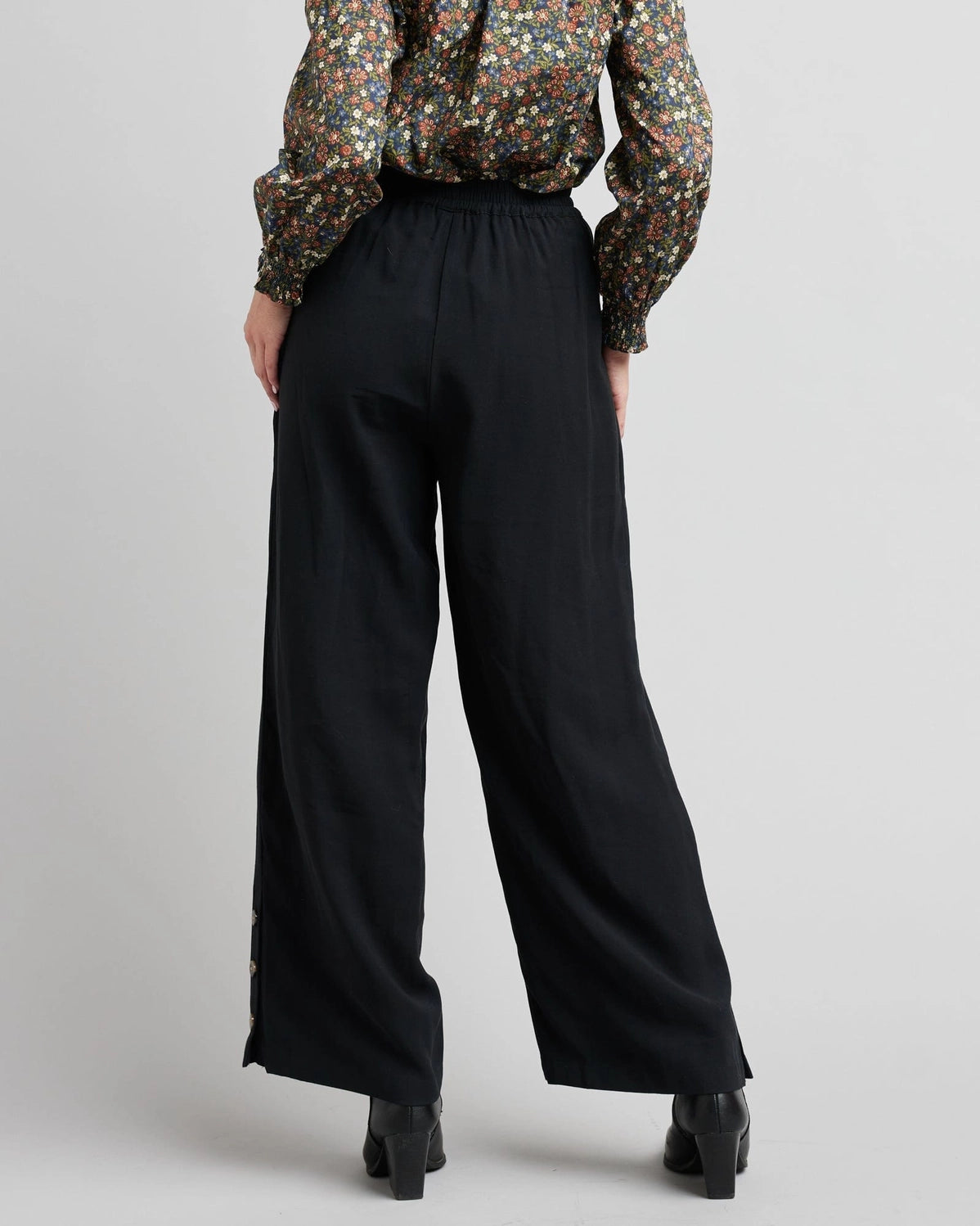Keaton Wide Leg Pants - Black