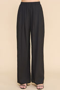 Load image into Gallery viewer, Kris Flowy Pleated Wide Leg Pants - Black