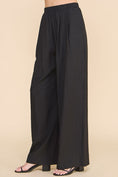Load image into Gallery viewer, Kris Flowy Pleated Wide Leg Pants - Black