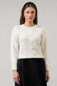 Load image into Gallery viewer, Leighton Pearl Drop Shoulder Sweater - Ivory