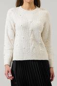 Load image into Gallery viewer, Leighton Pearl Drop Shoulder Sweater - Ivory