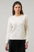 Load image into Gallery viewer, Leighton Pearl Drop Shoulder Sweater - Ivory