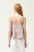 Load image into Gallery viewer, Lila Tiered Gauze Tank - Violet